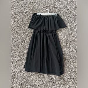 SHEIN Off Shoulder Black Summer Dress